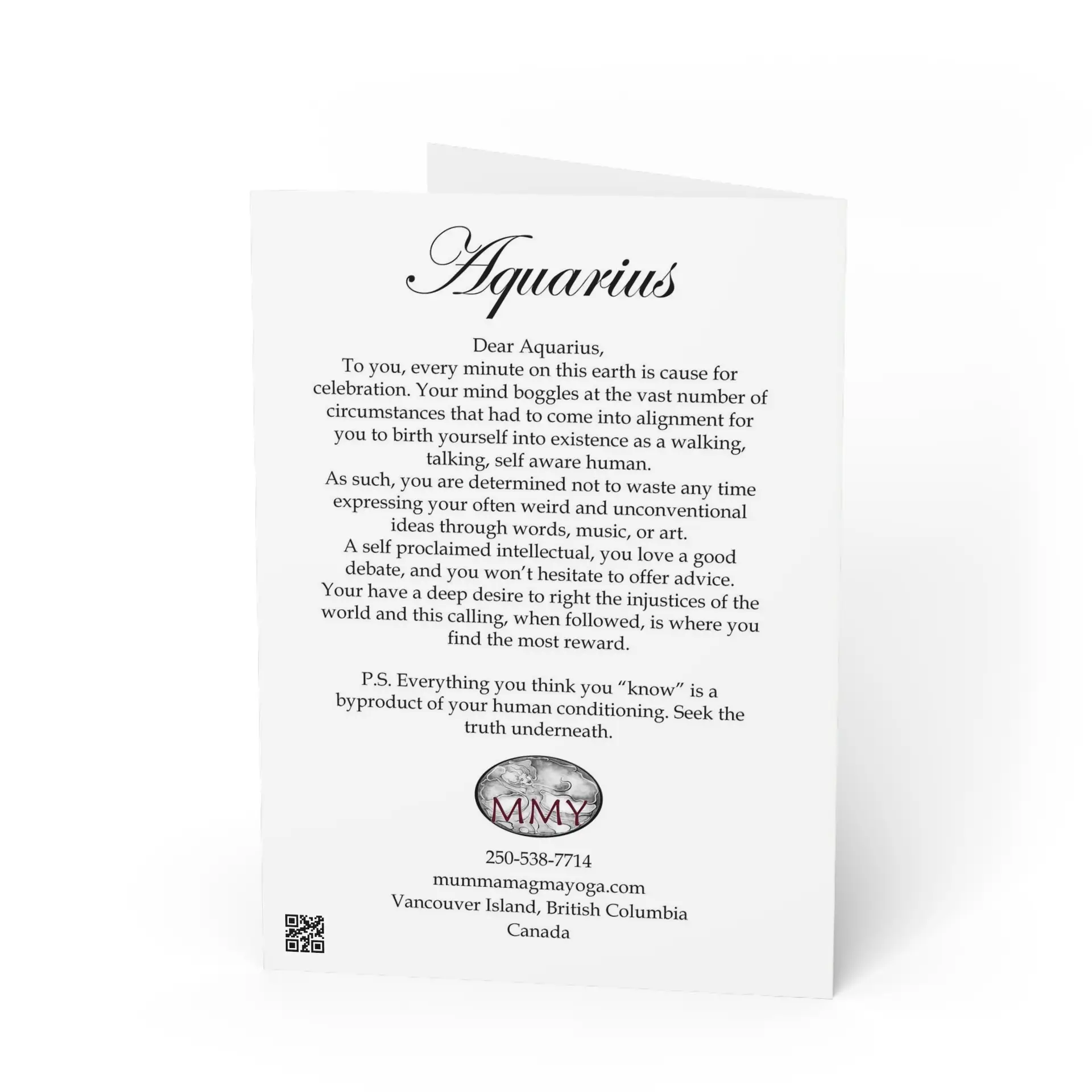 Horoscope Greeting Card - Aquarius - Image 2