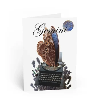 Gemini horoscope greeting card