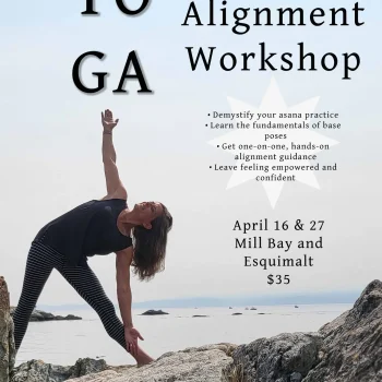 Yoga alignment workshop with Mumma Magma Yoga on Vancouver Island
